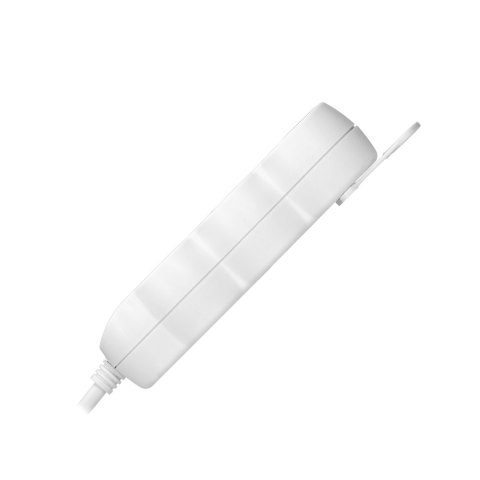 Przedłużacz 3-krotny 2P+Z (Schuko), 3m H05VV-F 3x1,5mm2, Imax=16A, płaska wtyczka, biały