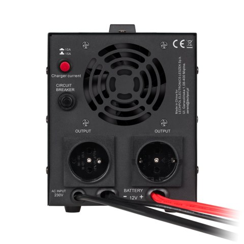 Zasilacz Awaryjny Rebel POWER-800 - przetwornica z czystym przebiegiem sinusoidalnym i funkcją ładowania 12V 230V 800VA/500W