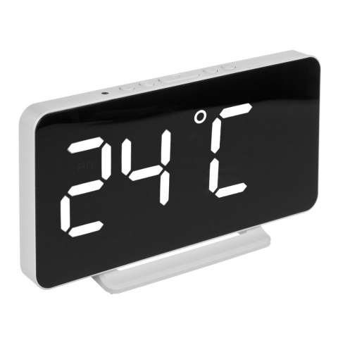 Zegar z alarmem i funkcją termometru, GreenBlue, czarny, GB383