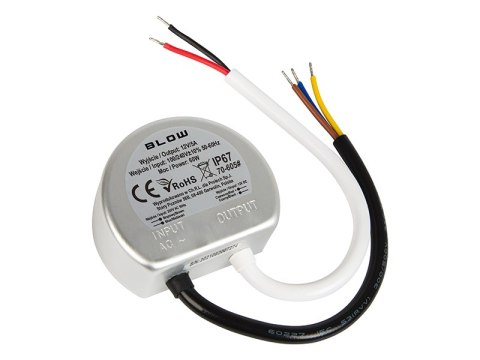 70-605# Zasilacz impulsowy dopuszkowy 12v/5a 60w metal