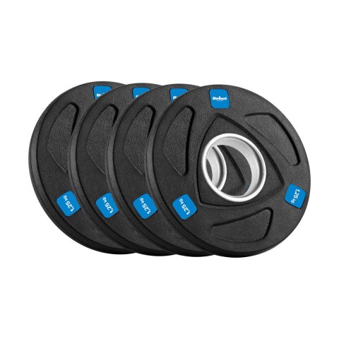Obciążenie żeliwne olimpijskie gumowane zestaw 4x1.25kg, otwór 51mm , REBEL ACTIVE