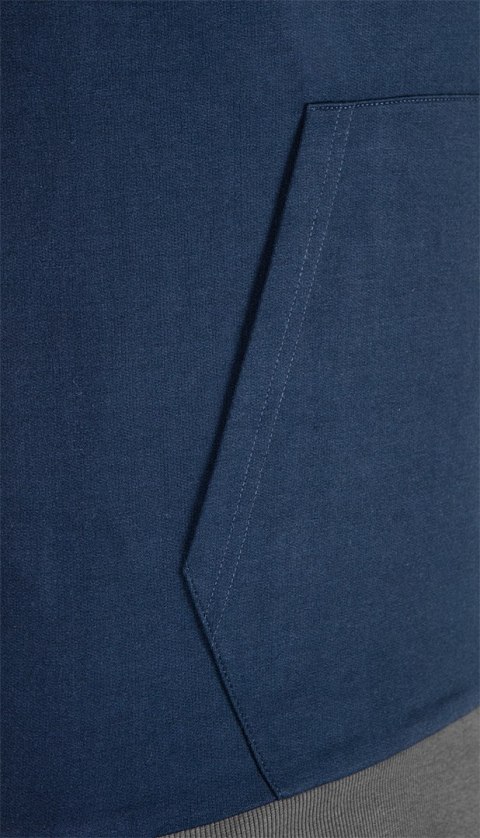 Bluza rozpinana z kapturem COMFORT, granatowa, rozmiar XXXL