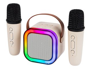 30-358# Głośnik bluetooth karaoke rgb 2 mikrofony`