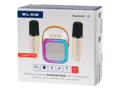 30-358# Głośnik bluetooth karaoke rgb 2 mikrofony`