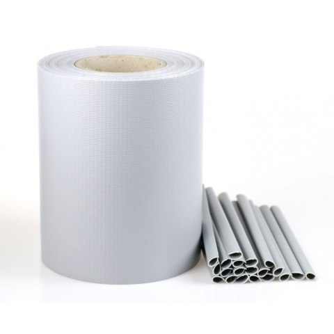Taśma ogrodzeniowa z klipsami 19 cm x 35 mb szary