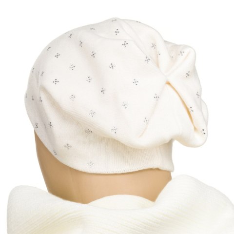 Ciepła czapka damska beanie z kryształkami - Peterson