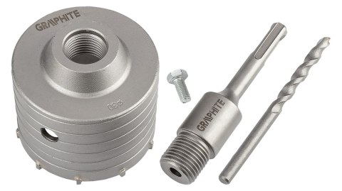 Otwornica widiowa 80 mm z adapterem SDS+ oraz wiertłem pilotującym