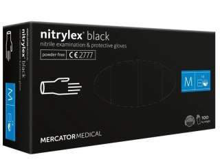 Rękawice nitrylowe czarne mercator nitrylex black rozmiar l 100 szt.