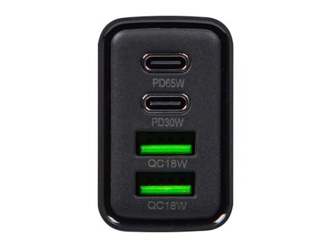 76-023# Ładowarka sieciowa gniazdousbx2 + usb-c qc+pd 65w