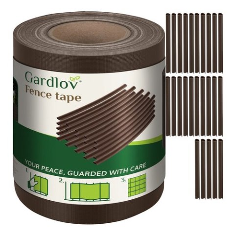 Taśma ogrodzeniowa 19cmx35m 450g/m2 brązowa 23702