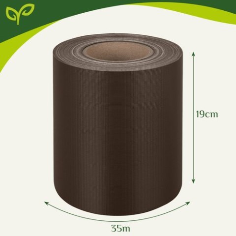 Taśma ogrodzeniowa 19cmx35m 450g/m2 brązowa 23702