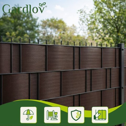 Taśma ogrodzeniowa 19cmx35m 450g/m2 brązowa 23702