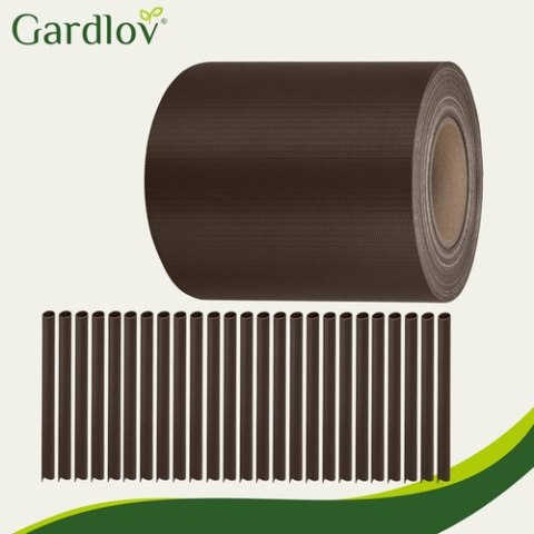 Taśma ogrodzeniowa 19cmx35m 450g/m2 brązowa 23702