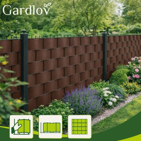 Taśma ogrodzeniowa 19cmx35m 450g/m2 brązowa 23702