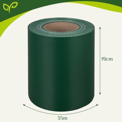Taśma ogrodzeniowa 19cmx35m 450g/m2 zielona 23699