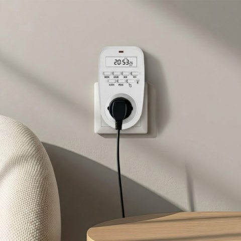 Włącznik czasowy - timer cyfrowy GreenBlue, max. obciążenie 16A, IP20, GB362 E