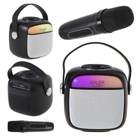 AD 1199 black Głośnik do karaoke z mikrofonem - sd/usb/aux/bluetooth