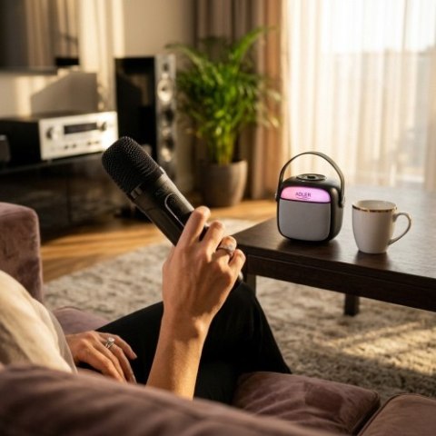 AD 1199 black Głośnik do karaoke z mikrofonem - sd/usb/aux/bluetooth