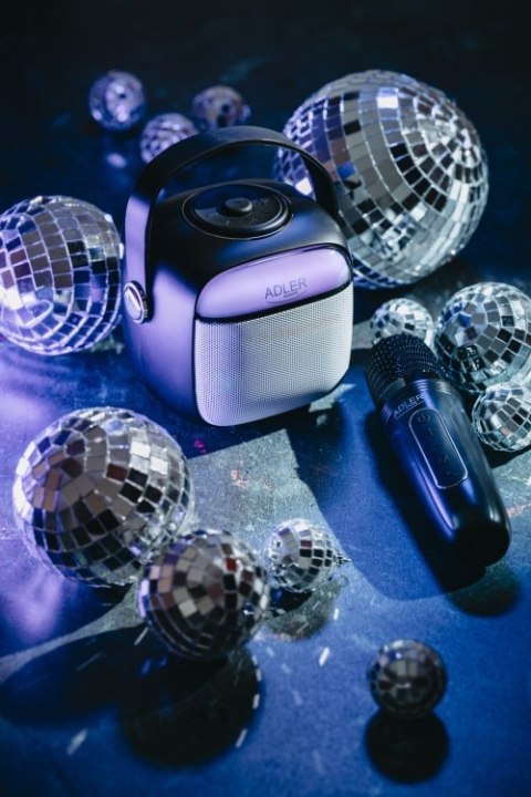 AD 1199 black Głośnik do karaoke z mikrofonem - sd/usb/aux/bluetooth