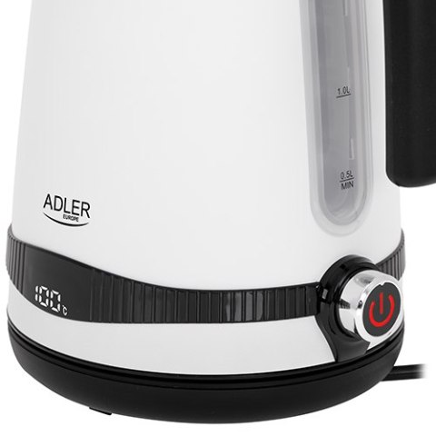 AD 1295 white Czajnik metalowy 1,7l z lcd & regulacją temperatury