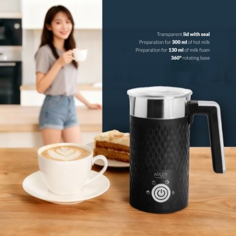AD 4494 black Spieniacz do mleka - spienianie i podgrzewanie (latte i cappucino)
