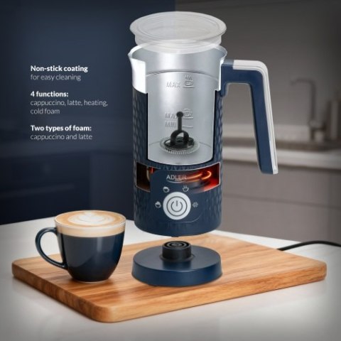AD 4494 dark blue Spieniacz do mleka - spienianie i podgrzewanie (latte i cappucino)