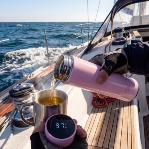 AD 4506 pink Termos led 473ml różowy