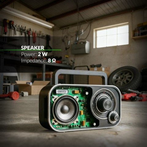 CR 1140 black Radio przenośne fm/am