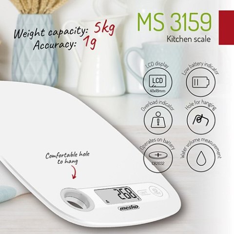 MS 3159 white Waga kuchenna