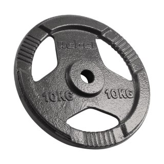 Obciążenie żeliwne zestaw 2x10kg, otwór 31mm, talerz z uchwytami, REBEL ACTIVE