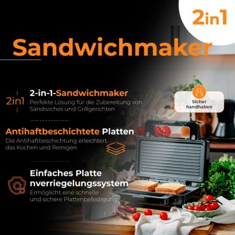 AD 3073 Opiekacz do kanapek 2 w 1