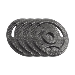 Obciążenie żeliwne zestaw 4x1.25kg, otwór 31mm, talerz z uchwytami, REBEL ACTIVE