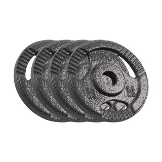 Obciążenie żeliwne zestaw 4x2.5kg, otwór 31mm, talerz z uchwytami, REBEL ACTIVE