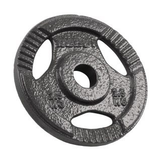Obciążenie żeliwne zestaw 4x2.5kg, otwór 31mm, talerz z uchwytami, REBEL ACTIVE