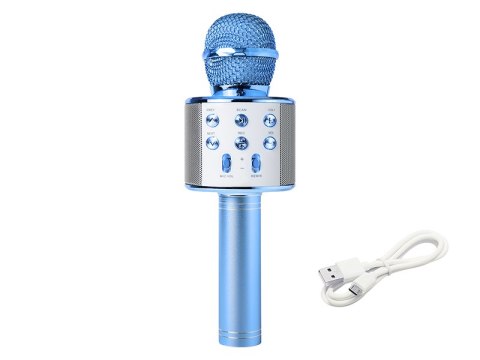 33-150# Mikrofon prm402 blow niebieski karaoke"