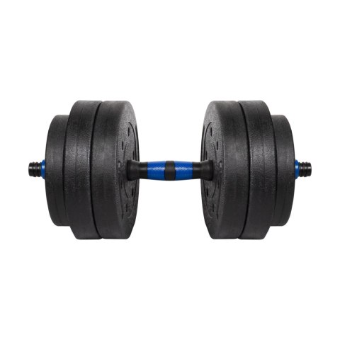 Hantel bitumiczny regulowany z łącznikiem 1x20kg, REBEL ACTIVE