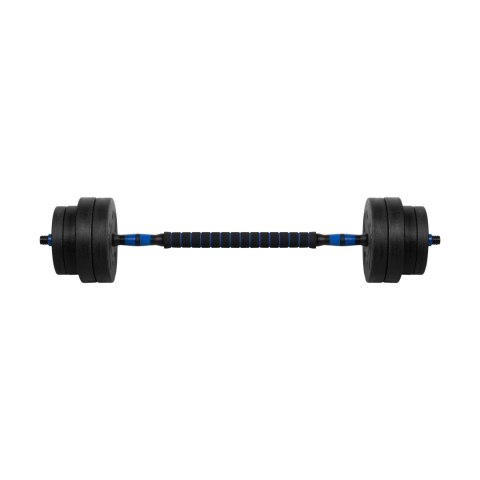 Hantel bitumiczny regulowany z łącznikiem 1x20kg, REBEL ACTIVE