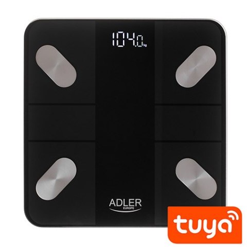 AD 8186 Black Waga łazienkowa analityczna smart - aplikacja tuya