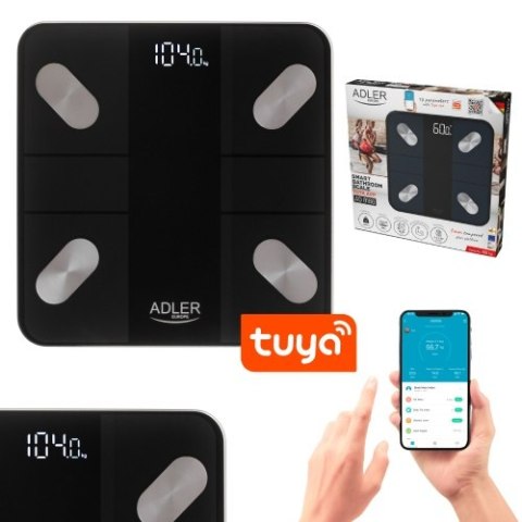 AD 8186 Black Waga łazienkowa analityczna smart - aplikacja tuya