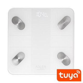 AD 8186 white Waga łazienkowa analityczna smart - aplikacja tuya