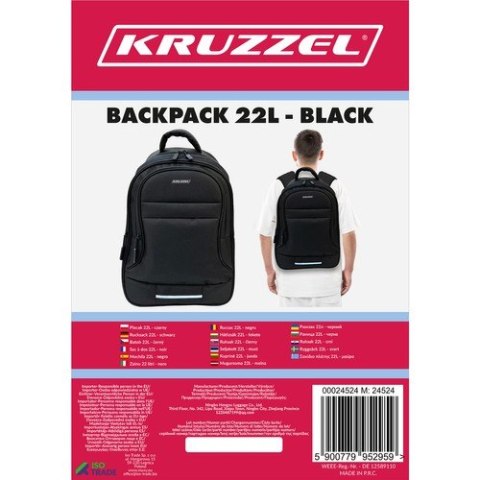 Plecak 22L - czarny Kruzzel 24524