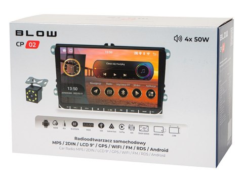 78-349# Radio blow cp02 2din 9" android/wifi/gps/carplay vw/ skoda/ seat`