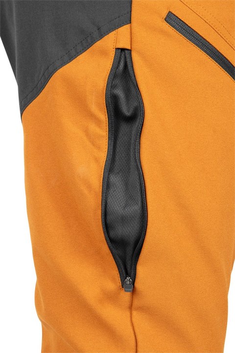 Spodnie robocze OUTDOOR, 4 way stretch, musztardowo-szare, rozmiar XXXL