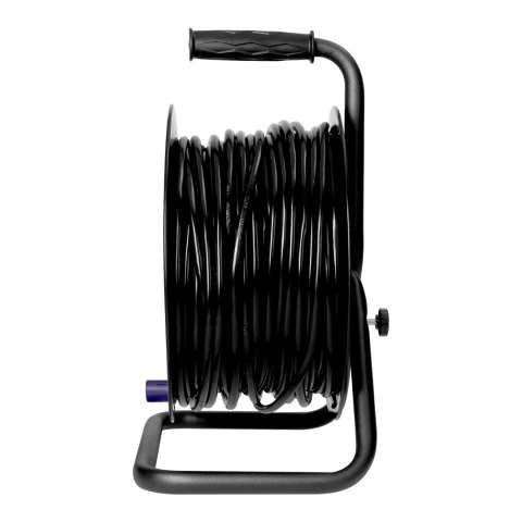 Przedłużacz bębnowy, 4 gniazda 2P+Z, kabel PVC H05VV-F 3x1,5mm-, długość - 50m, STAŁE GNIAZDA, termik, przesłony torów prądowych