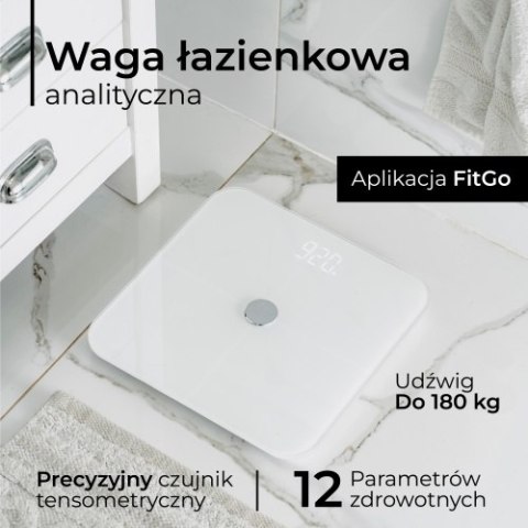 AD 8187 White Waga łazienkowa analityczna smart - aplikacja fitgo