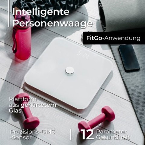 AD 8187 White Waga łazienkowa analityczna smart - aplikacja fitgo