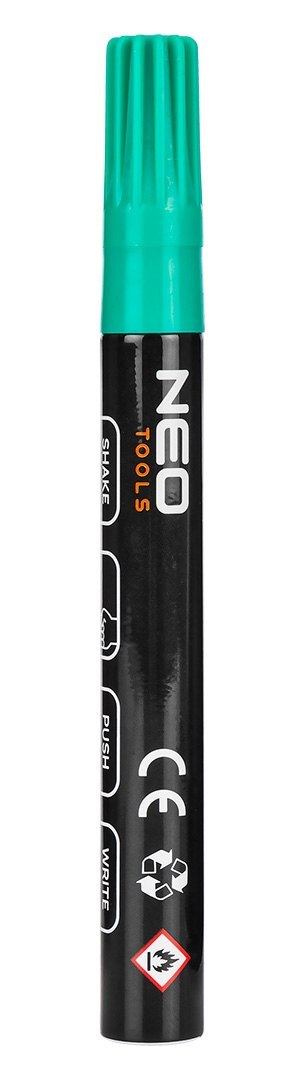 Marker budowlany gruby, 4 kolory, permanentny, wodoodporny, lakierowy, aluminiowy, 4 szt.