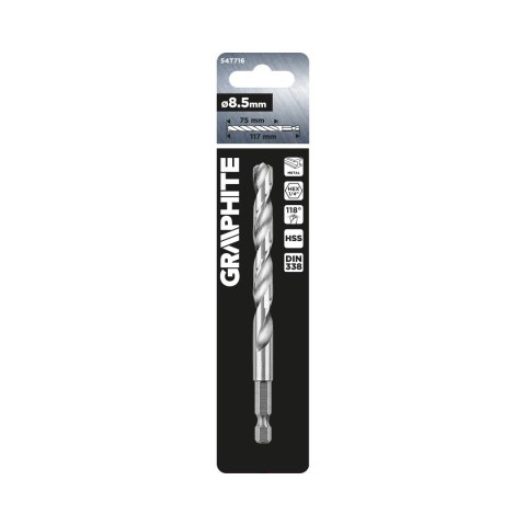 Wiertło do metalu Hex 8.5 mm
