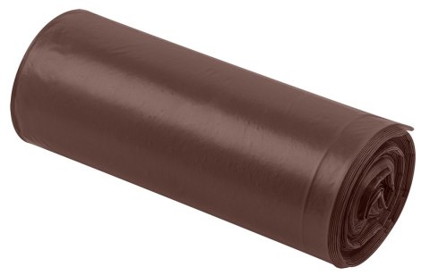 Worki na odpady 120 L, brązowe, 35 mic, 10 szt.