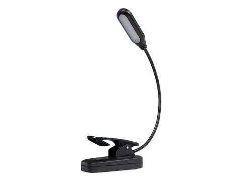 44-162# Lampka biurkowa led lb-18 z klipsem czarna`